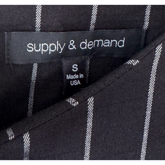 Supply & Demand Striped Dress Women’s Size 2 Faux Wrap Ruffle Trim Sleeve Preppy - Picture 5 of 9